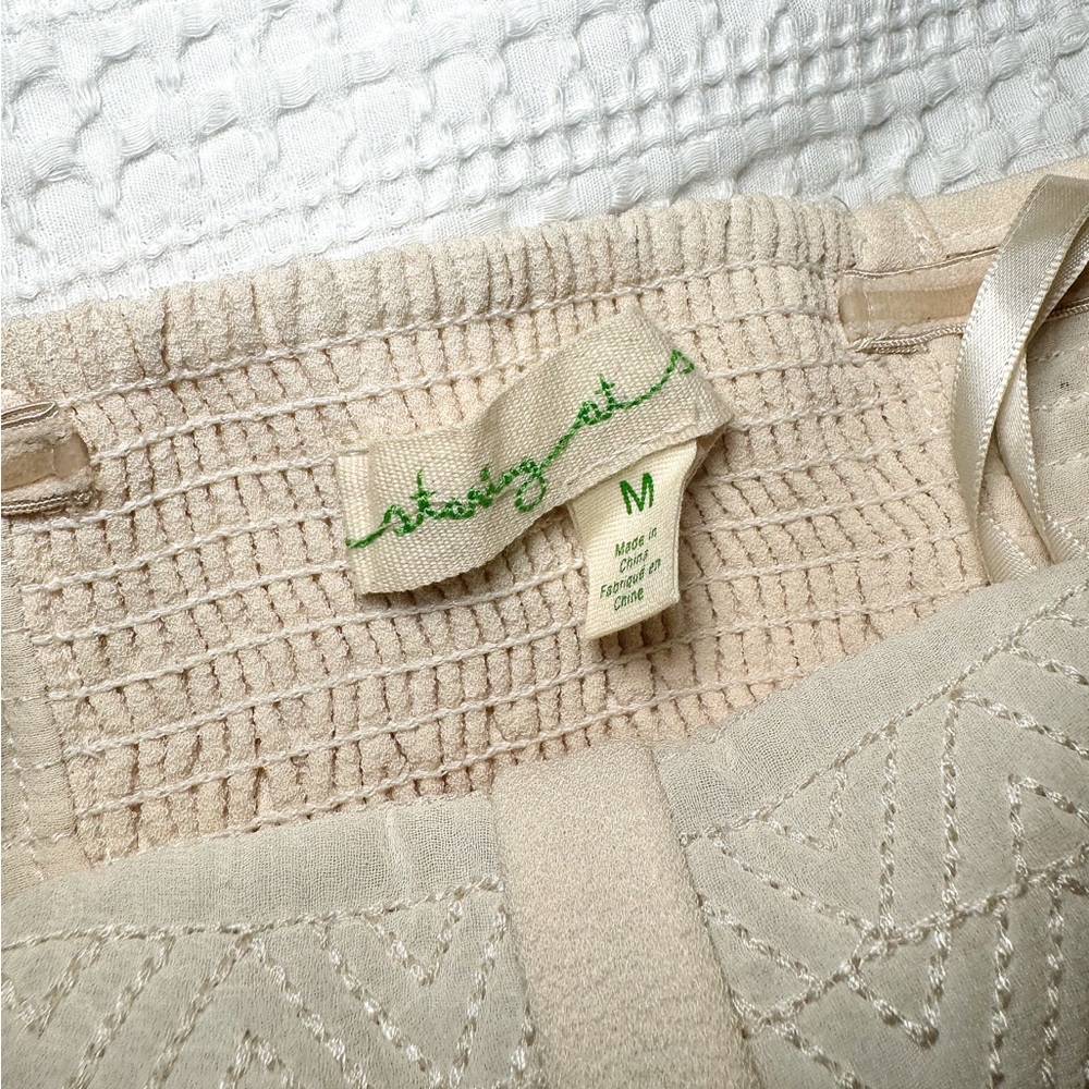 BRAND NEW - URBAN OUTFITTERS Strapless Ivory Creme Mini Dress (Size M) - Picture 8 of 11